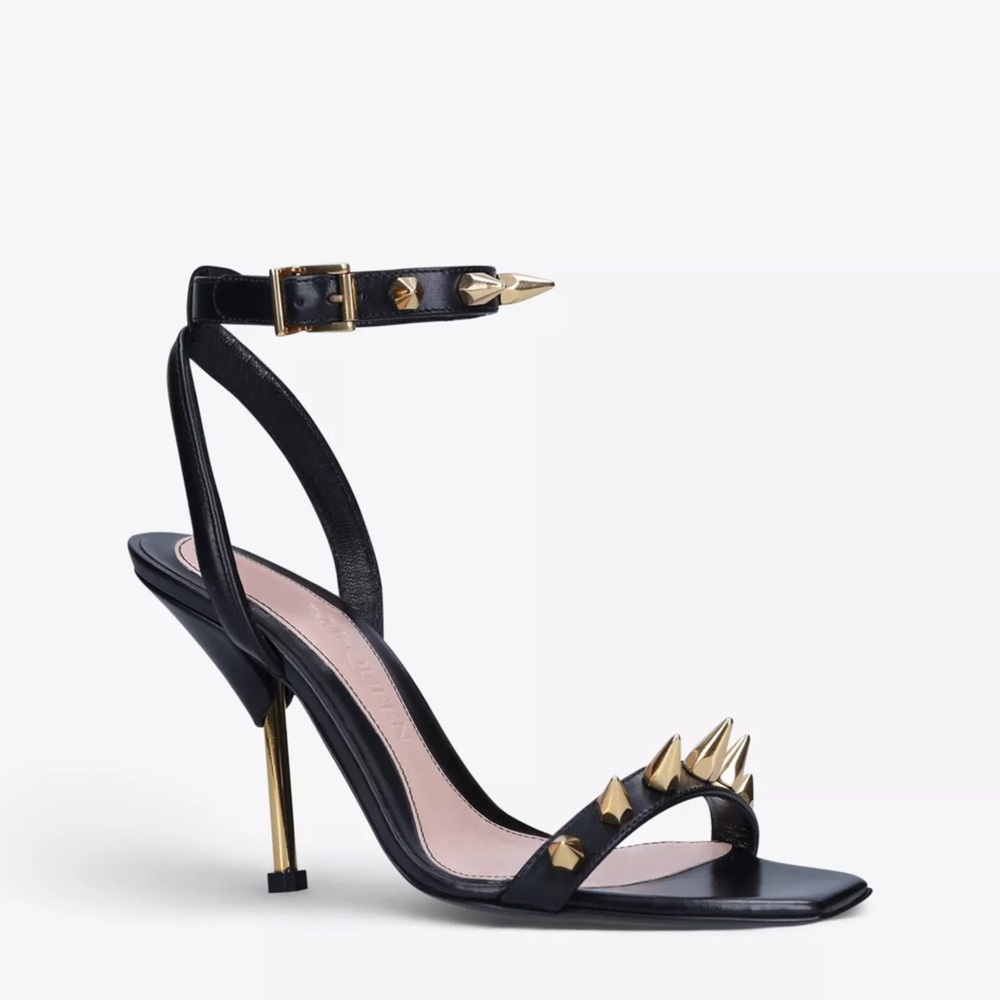 Alexander McQueen Black and Gold Stiletto Heels